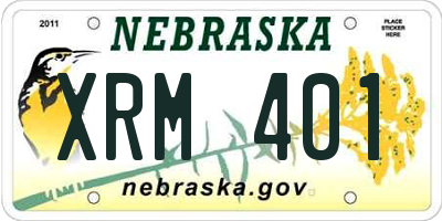 NE license plate XRM401