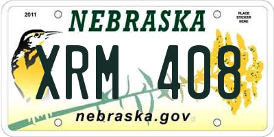 NE license plate XRM408