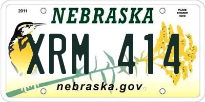 NE license plate XRM414