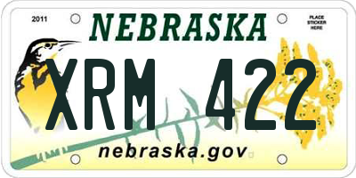 NE license plate XRM422