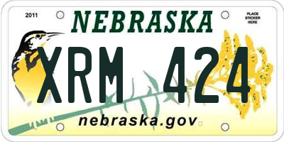 NE license plate XRM424