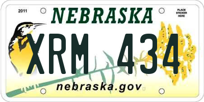 NE license plate XRM434
