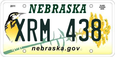 NE license plate XRM438