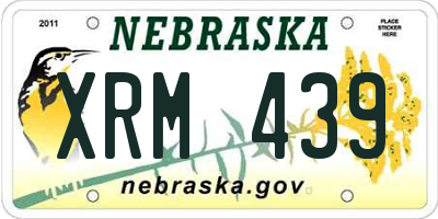 NE license plate XRM439
