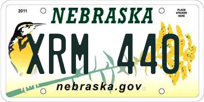NE license plate XRM440