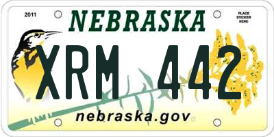 NE license plate XRM442