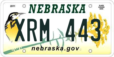 NE license plate XRM443