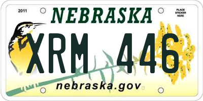 NE license plate XRM446