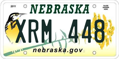NE license plate XRM448