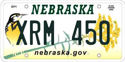 NE license plate XRM450