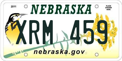 NE license plate XRM459