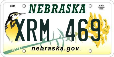 NE license plate XRM469