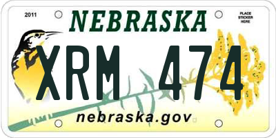 NE license plate XRM474