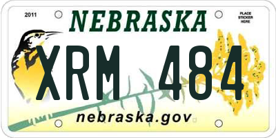 NE license plate XRM484
