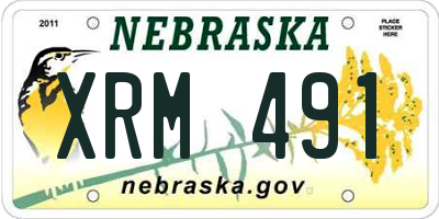 NE license plate XRM491
