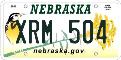 NE license plate XRM504
