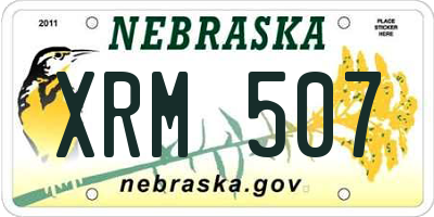 NE license plate XRM507