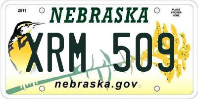 NE license plate XRM509