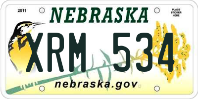 NE license plate XRM534