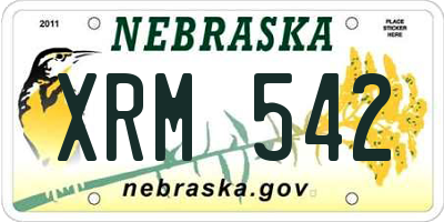 NE license plate XRM542