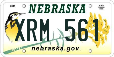 NE license plate XRM561