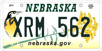 NE license plate XRM562