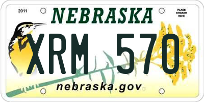 NE license plate XRM570