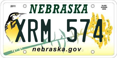 NE license plate XRM574