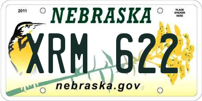 NE license plate XRM622
