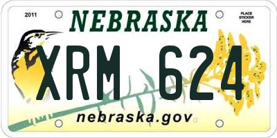 NE license plate XRM624