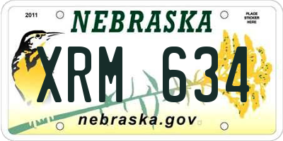 NE license plate XRM634