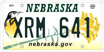 NE license plate XRM641