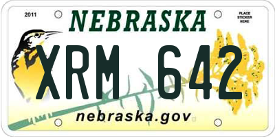 NE license plate XRM642