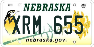 NE license plate XRM655