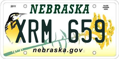NE license plate XRM659