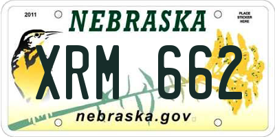 NE license plate XRM662