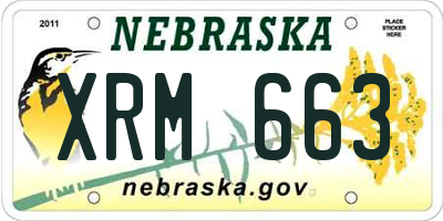 NE license plate XRM663