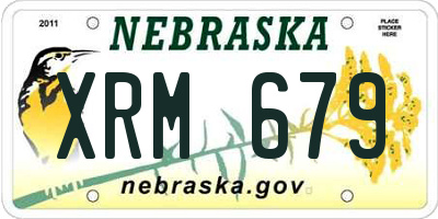 NE license plate XRM679