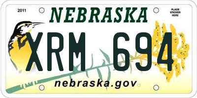 NE license plate XRM694
