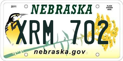 NE license plate XRM702