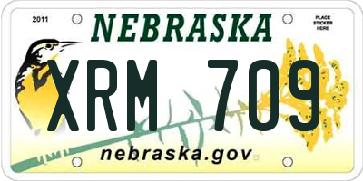 NE license plate XRM709