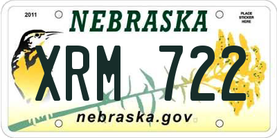 NE license plate XRM722