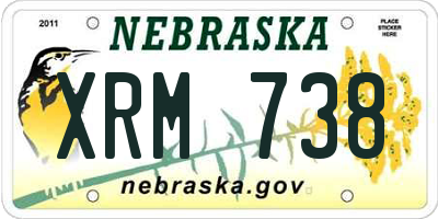 NE license plate XRM738