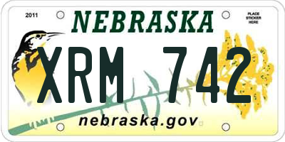 NE license plate XRM742