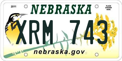 NE license plate XRM743