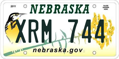 NE license plate XRM744