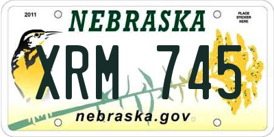 NE license plate XRM745