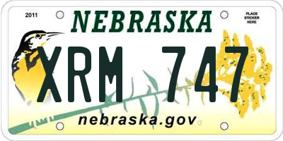 NE license plate XRM747