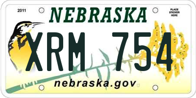 NE license plate XRM754