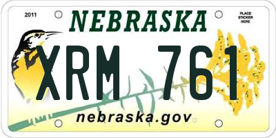 NE license plate XRM761